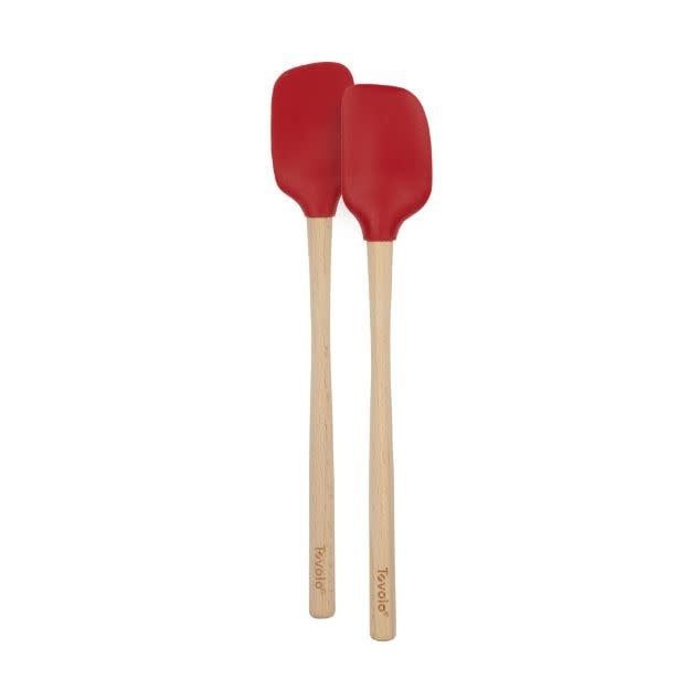 Cayenne Red Mini Silicone Spatula &amp; Spoonula Set