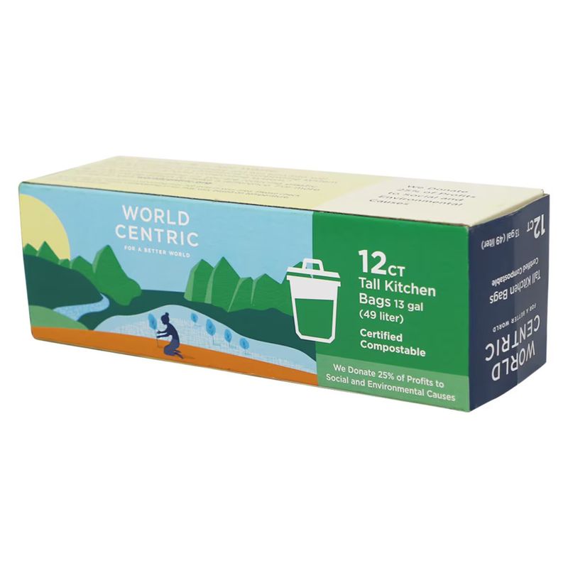 13 gallon Compostable Trash Bags, set of 12