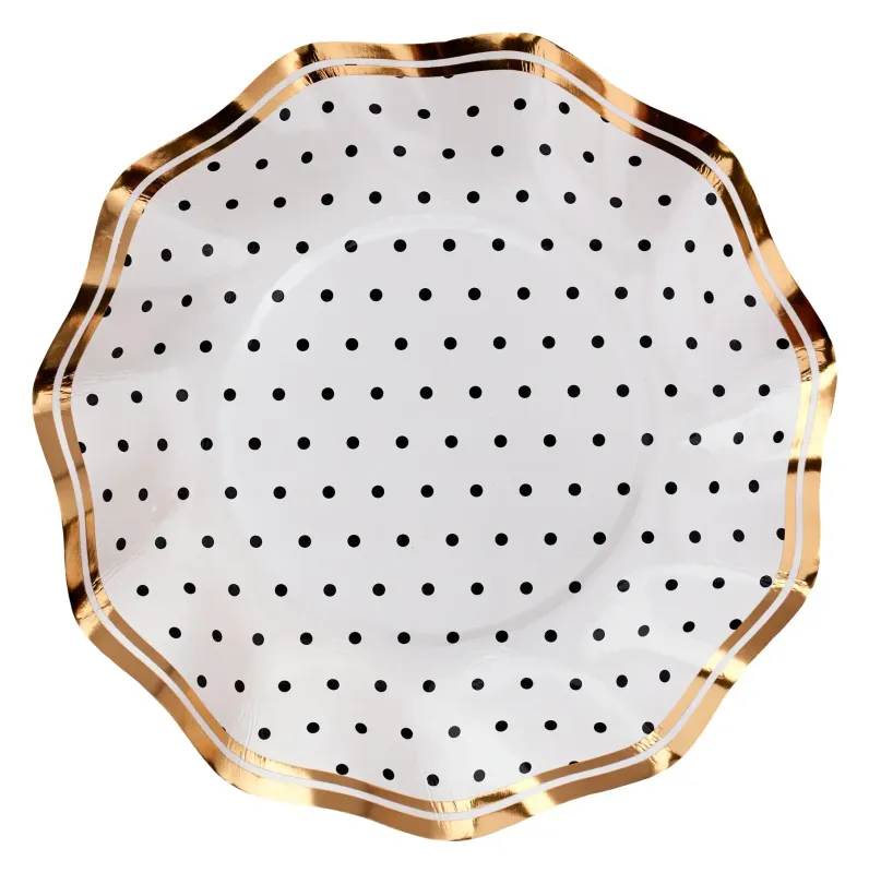 Black &amp; White Paper Appetizer Bowls, set of 8