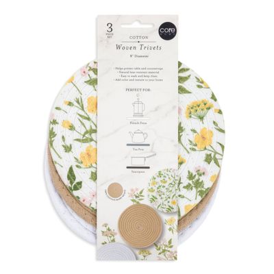 8" Woven Trivets, set of 3