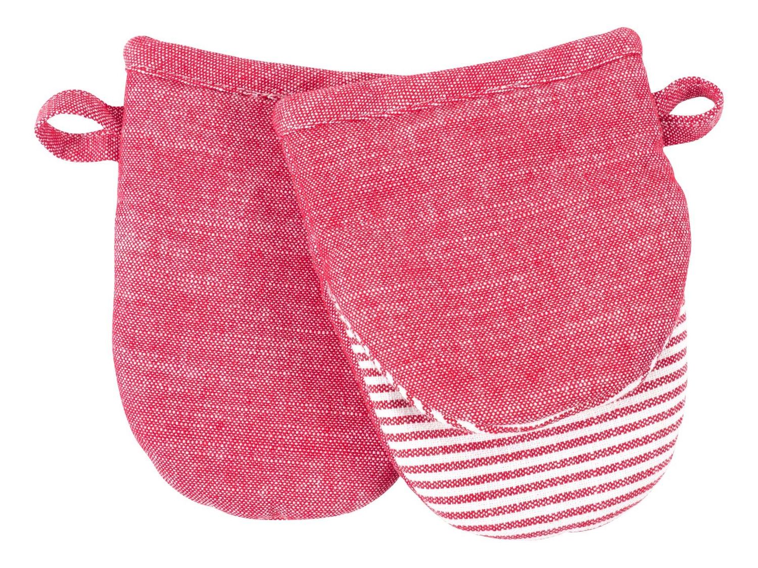 Red Striped Mini Oven Mitts, set of 2