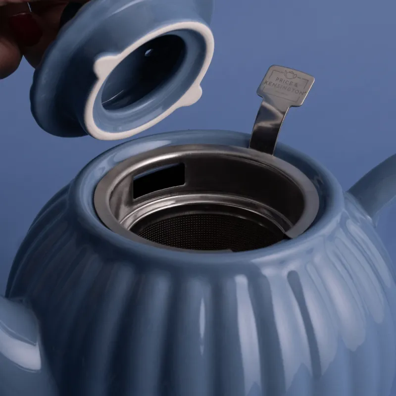 6 cup Ribbed Bluebell Teapot