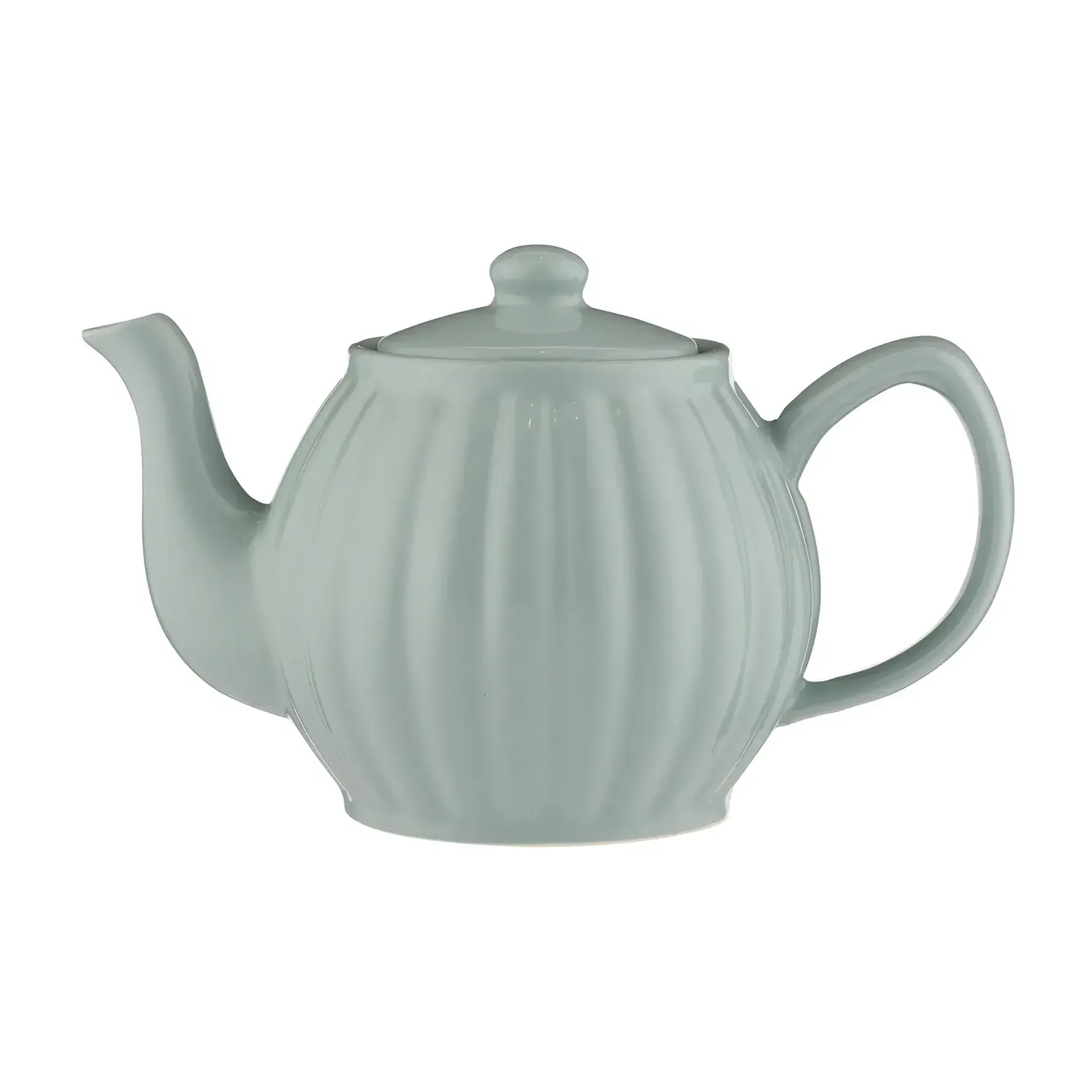 6 cup Ribbed Duckegg Teapot