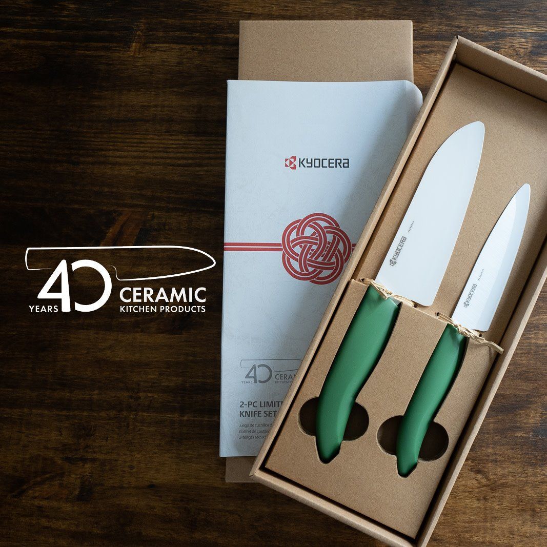 Ceramic Santoku &amp; Utility Knife Set