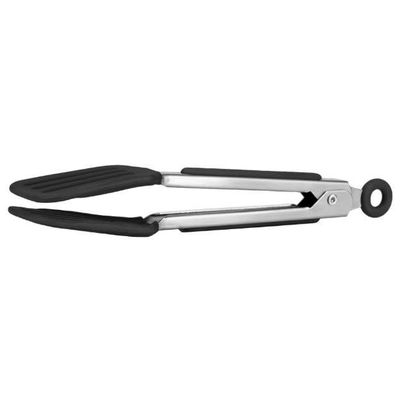 Tovolo Mini Black Offset Turner/Spatula Tongs