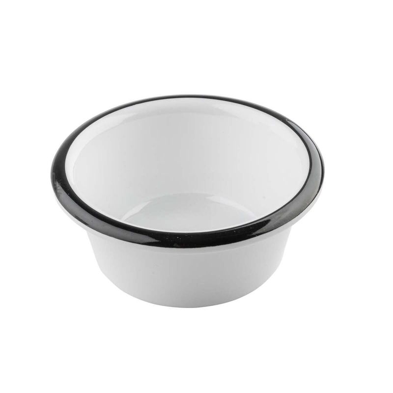 3oz White Enamelware Dipping Bowl