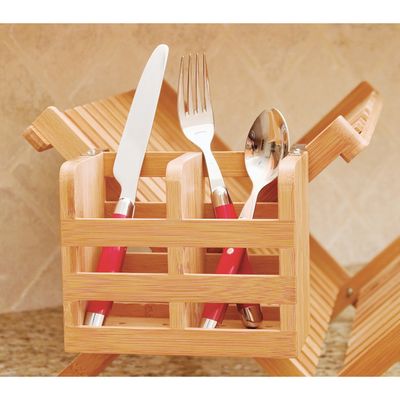 Bamboo Utensil Holder for Dish Rack