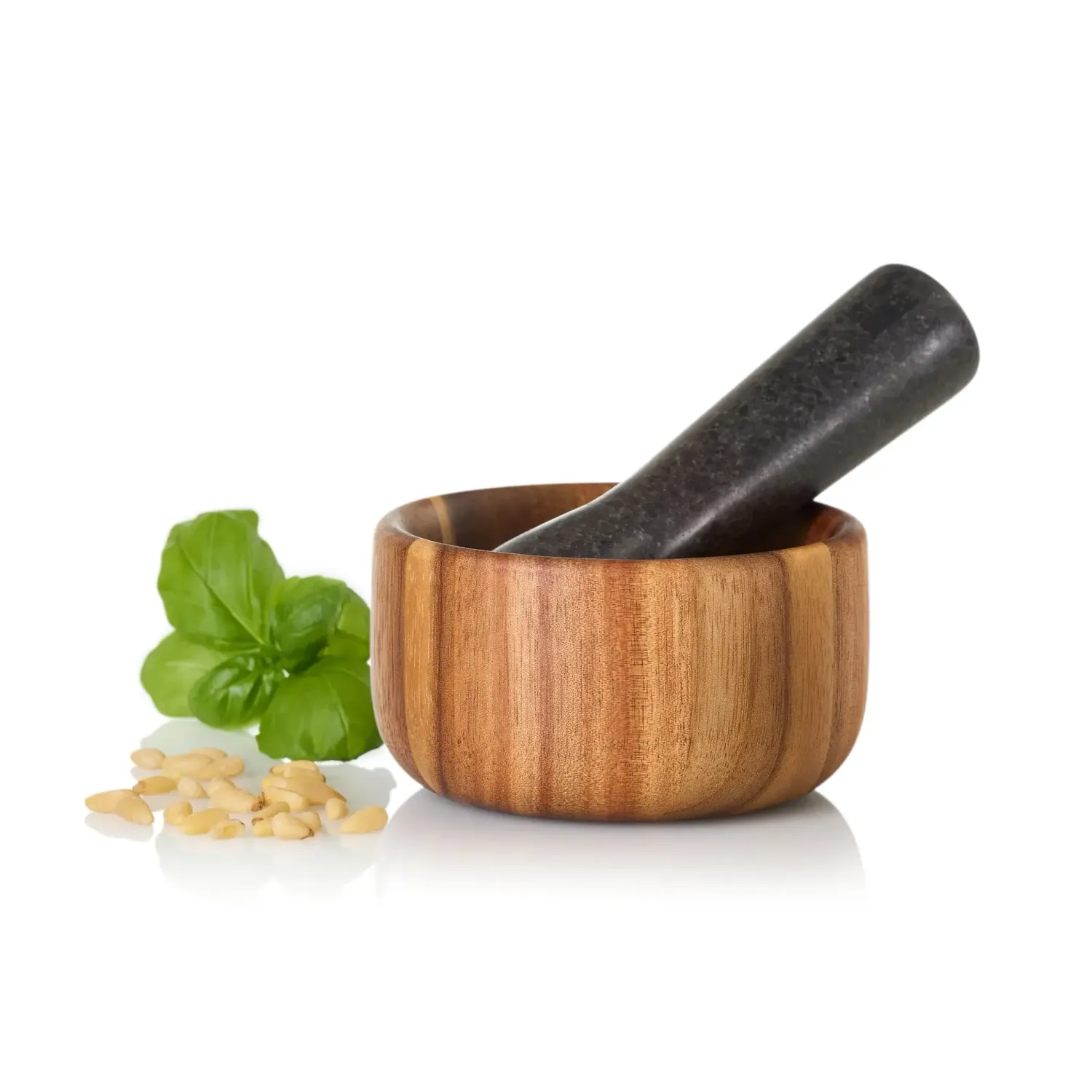 Acacia &amp; Granite Mortar &amp; Pestle