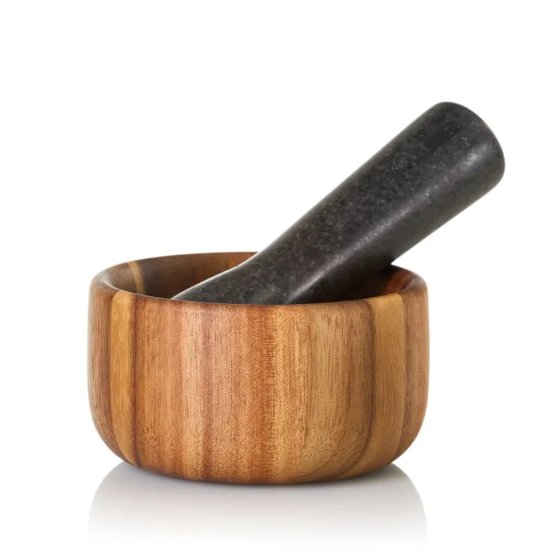 Acacia &amp; Granite Mortar &amp; Pestle