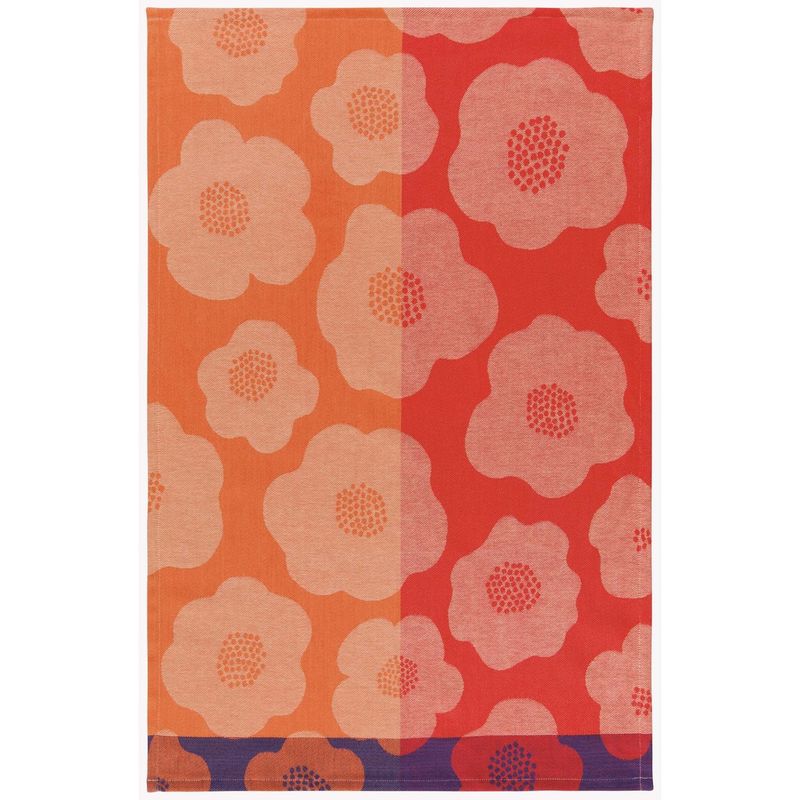 Jacquard Poppy Dishtowel