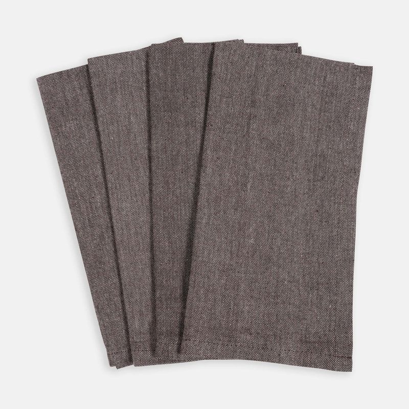 Black Chambray Napkins, set of 4