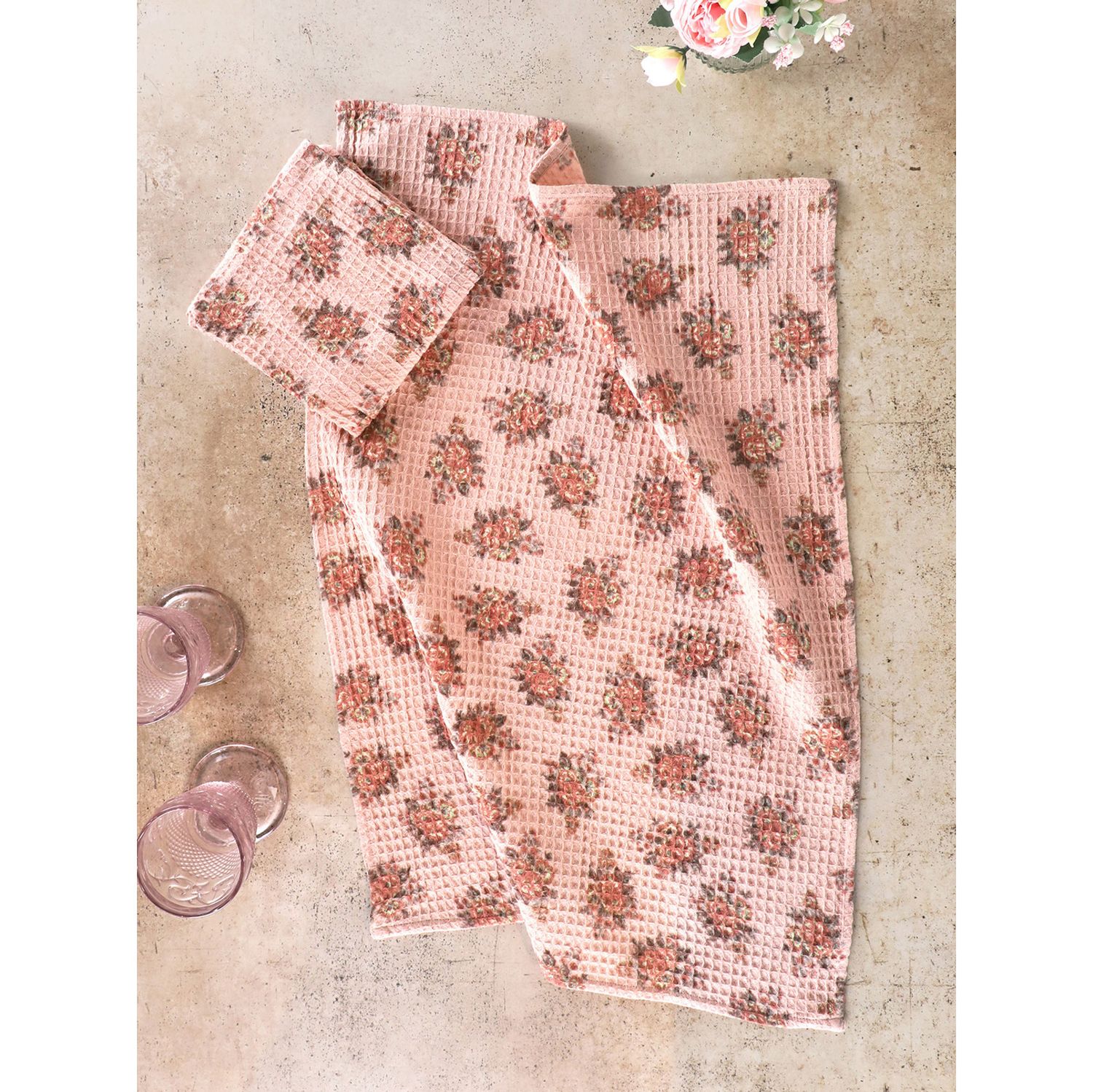 Antique Rose Dishtowel