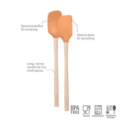 Tovolo Apricot Mini Spatula &amp; Spoonula