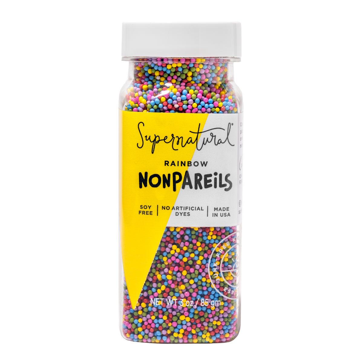 3oz Dye-Free Rainbow Nonpareils
