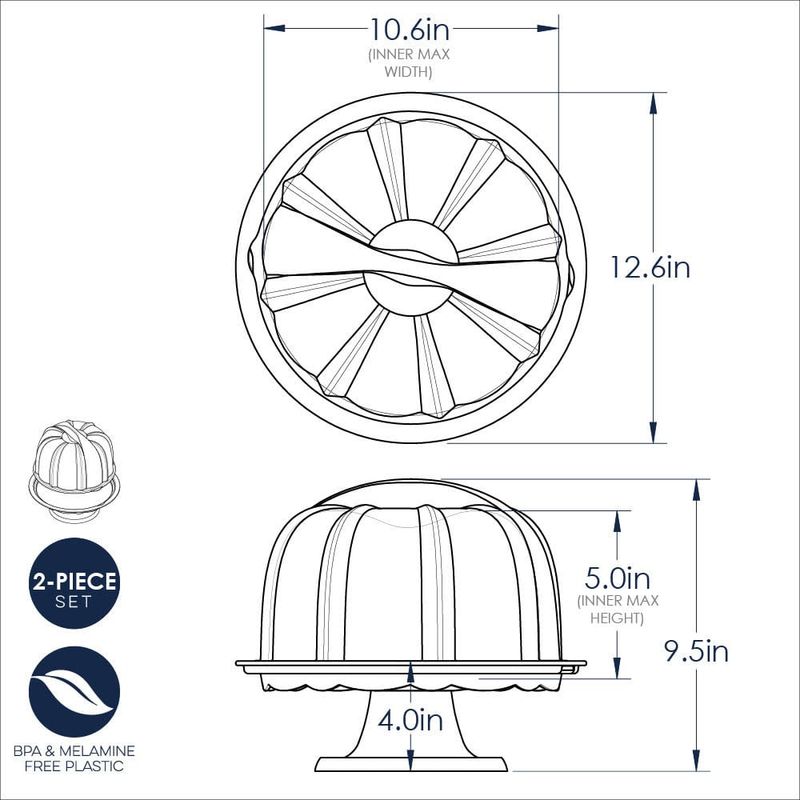 Nordic Ware Plastic Cake Stand &amp; Dome