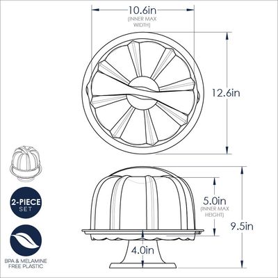 Nordic Ware Plastic Cake Stand &amp; Dome