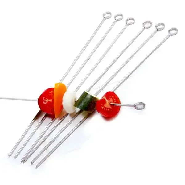 14" Stainless Skewers, set of 6