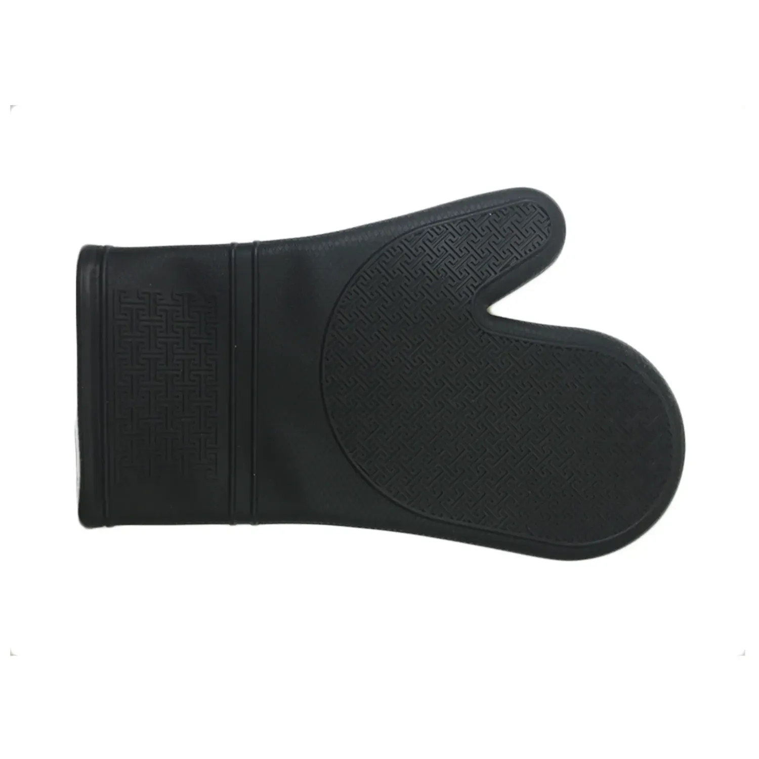 Black Silicone Oven Mitt