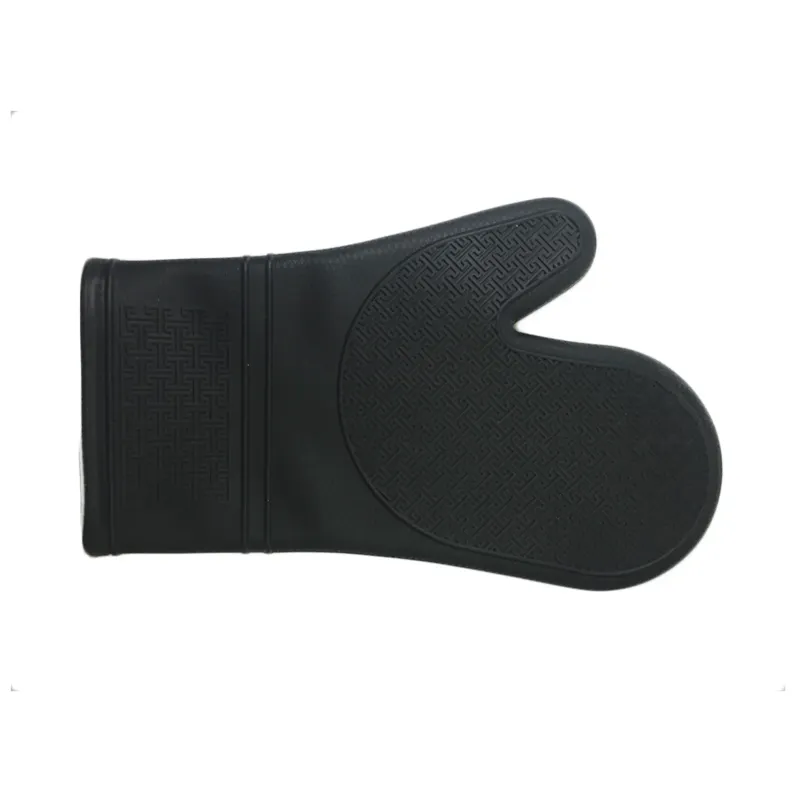 Black Silicone Oven Mitt