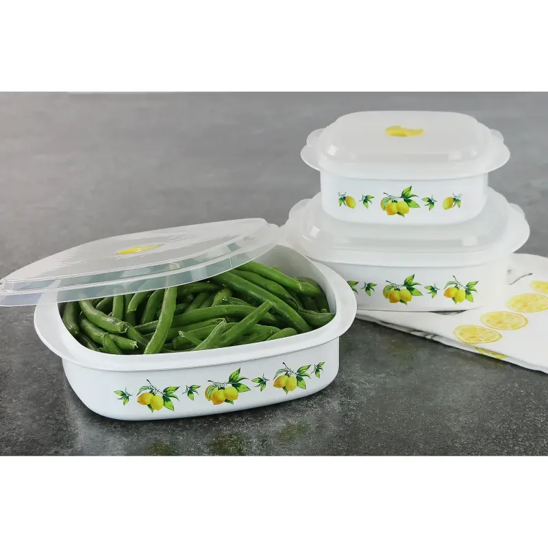 Lemons Tupperware, set of 3