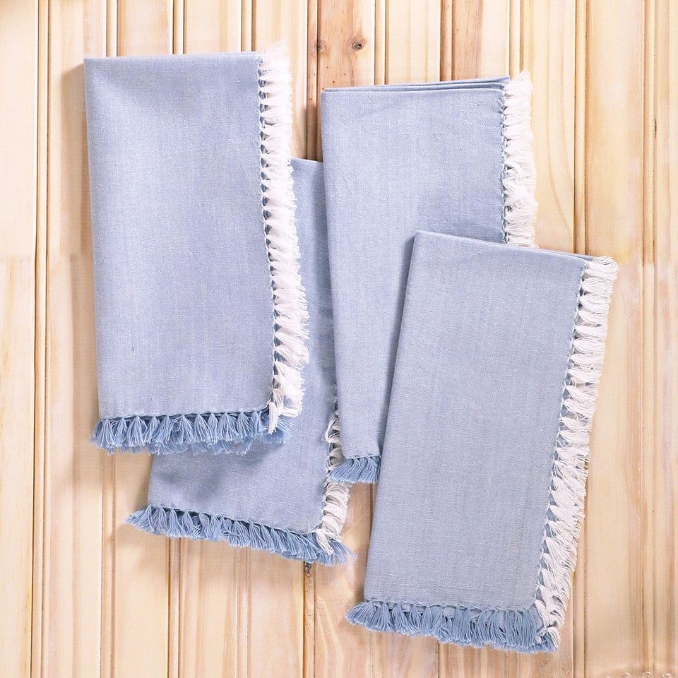 April Cornell Chambray Blue Napkins, set of 4
