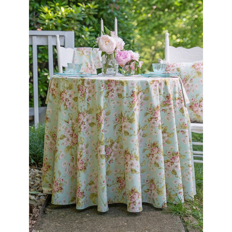 70" round Apple Blossom Tablecloth