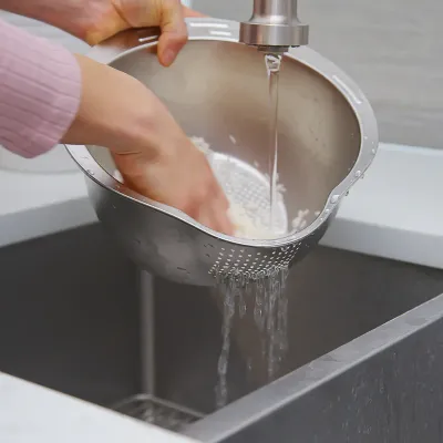 Stainless Steel Grain Washing Bowl &amp; Colander