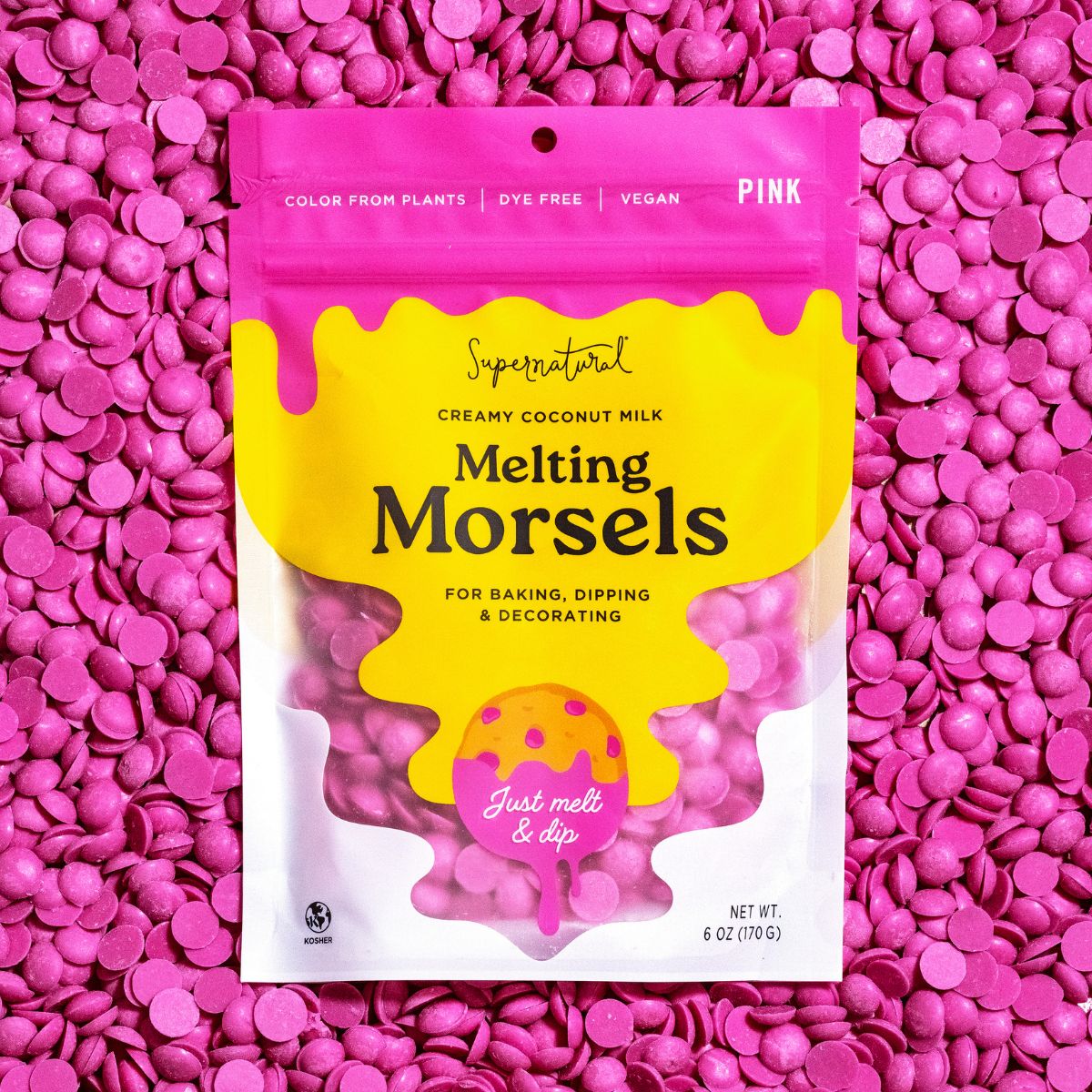 plant-based melting wafers, pink