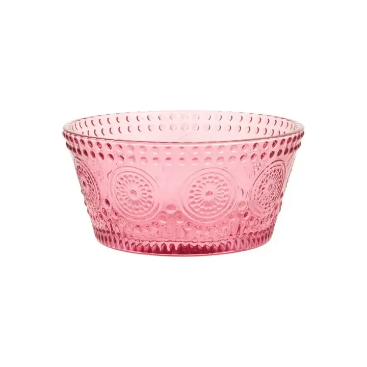 12oz Pink Glass Dessert Bowl
