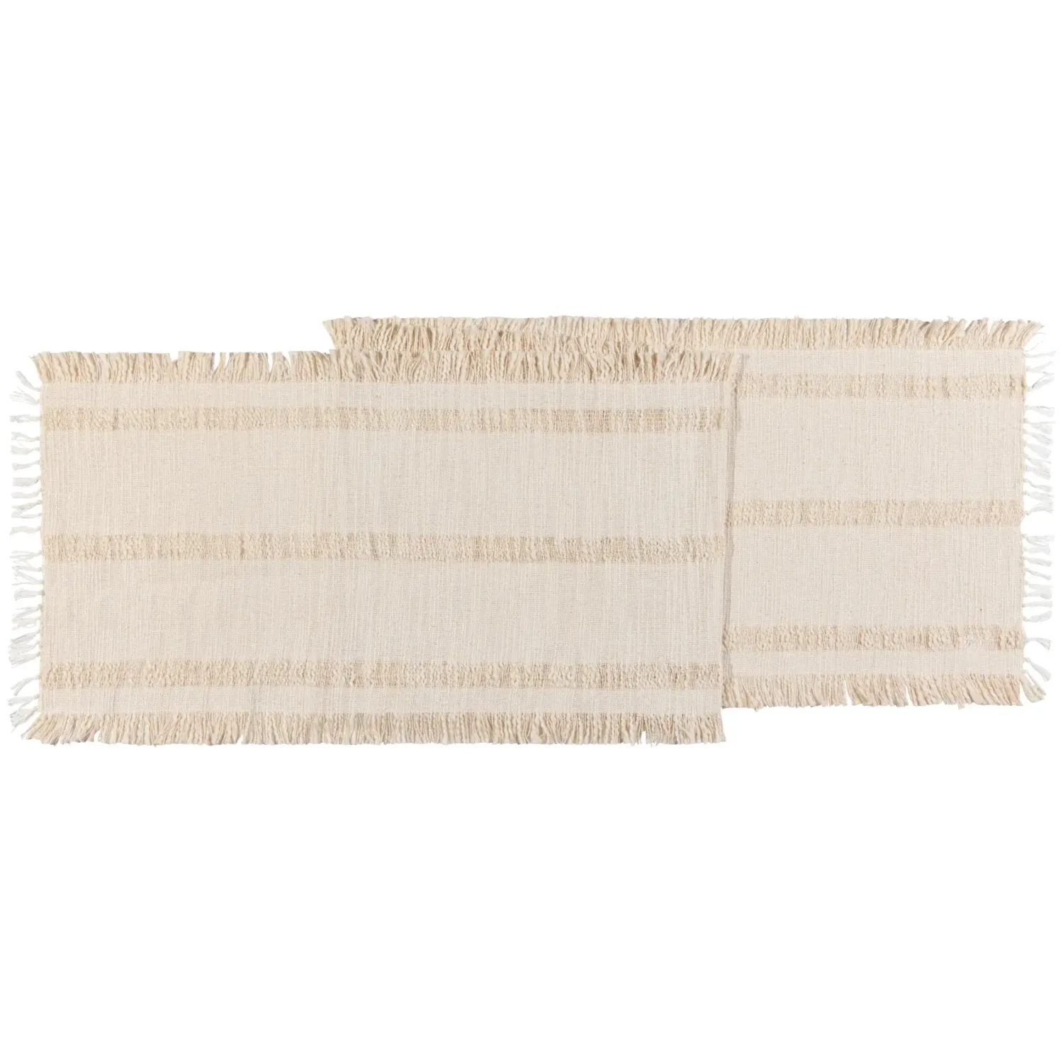 13x72” Ivory Fringe Table Runner