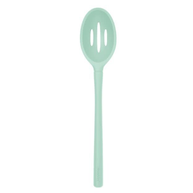 Aqua Silicone Slotted Spoon
