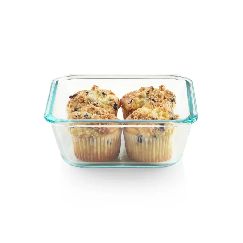 4 cup Glass Storage with Plastic Lid