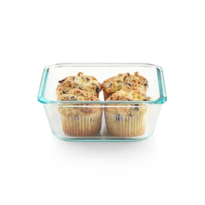 4 cup Glass Storage with Plastic Lid