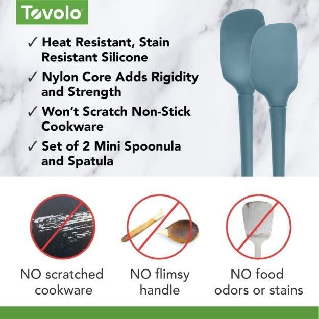 Tovolo Slate Blue Mini Spatula &amp; Spoonula