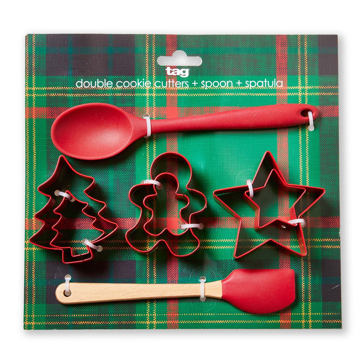 Christmas Cookie Cutters &amp; Spatula, 8 pieces