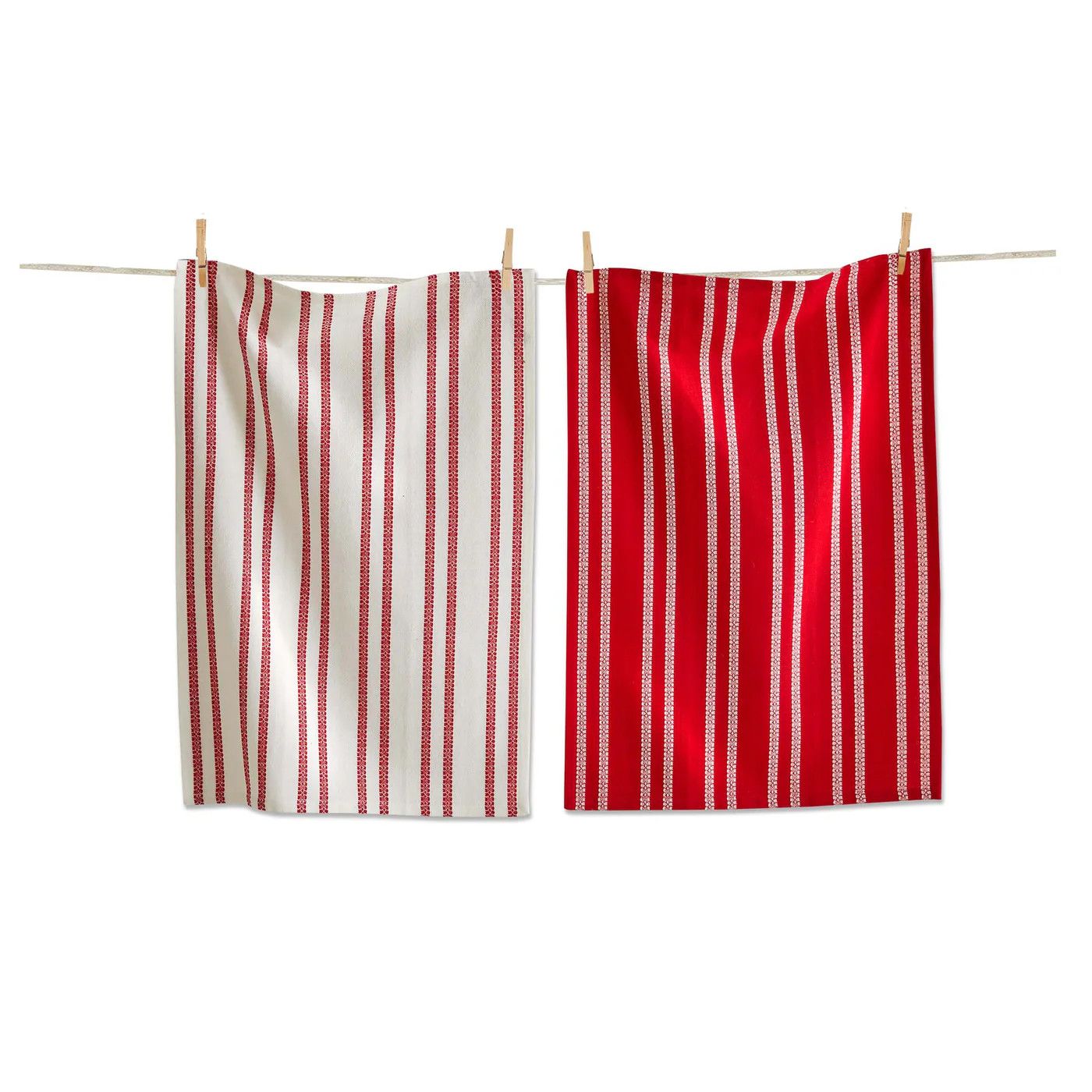 Red &amp; White Dishtowels, set of 2