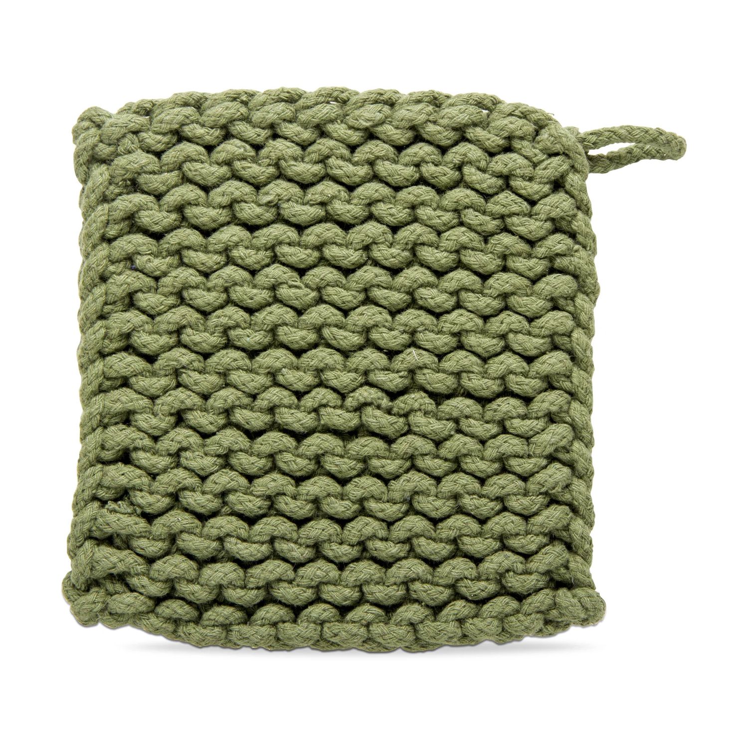 Olive Crochet Potholder