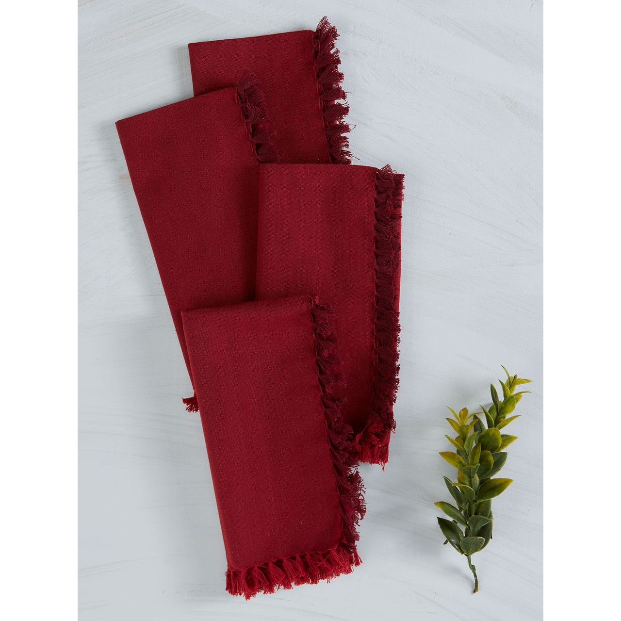 Red Chambray Napkins, set of 4