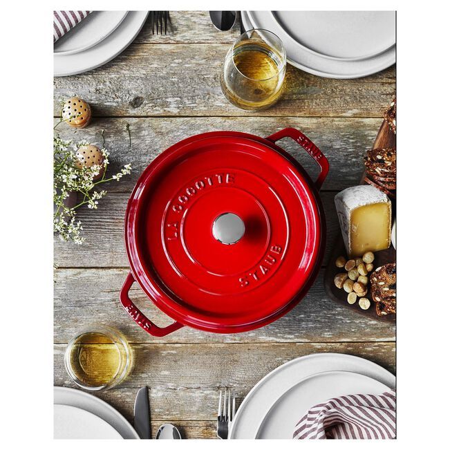 Staub 7 quart Cherry Red Dutch Oven