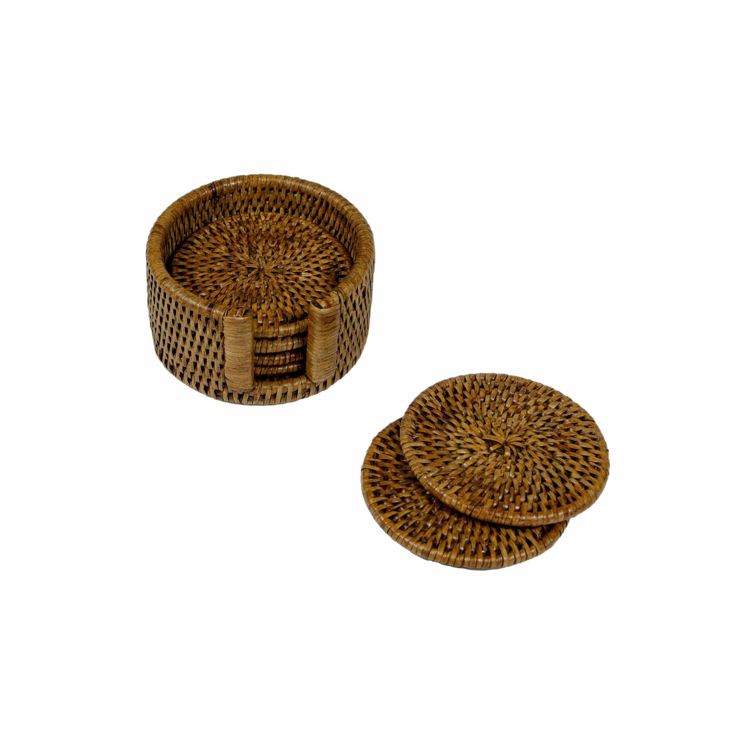 Rattan Coasters, set of 6