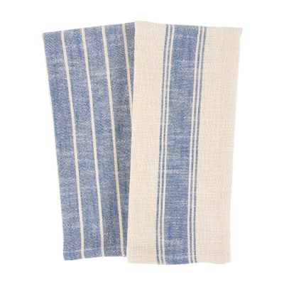 Firenze Navy Dishtowels, set of 2