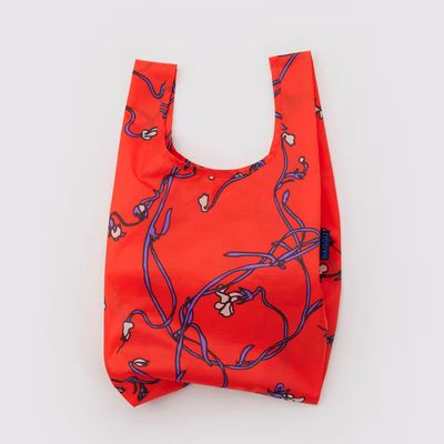 Red Snapdragon Baby Baggu Small Reusable Tote Bag