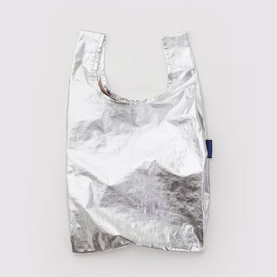 Chrome Metallic Baby Baggu Small Reusable Tote Bag