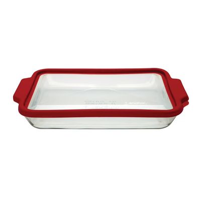 Truefit 3 quart 9x13" Glass Baking Dish with Lid