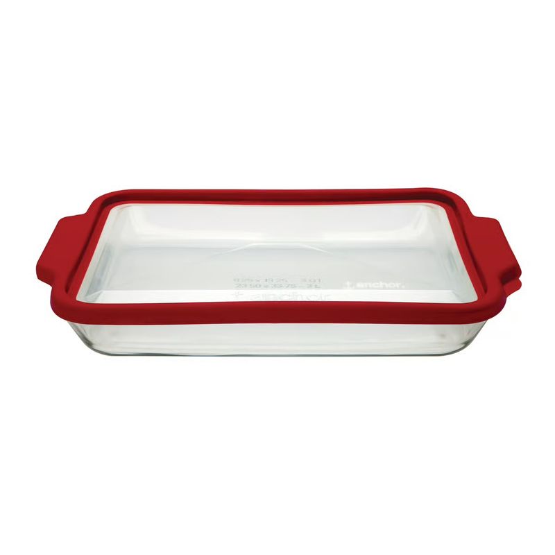 Truefit 3 quart 9x13" Glass Baking Dish with Lid