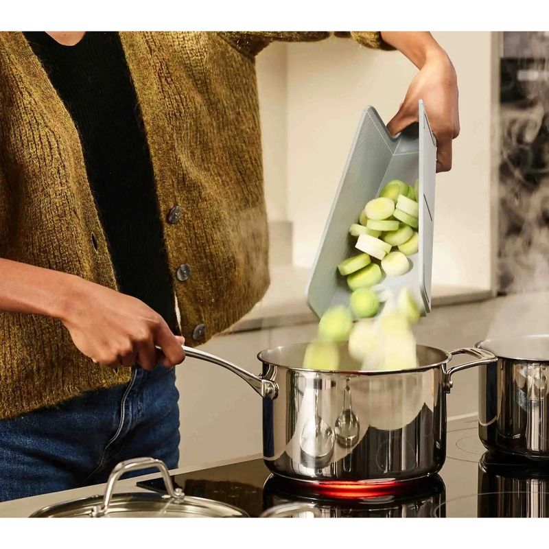Large Pale Blue Chop 2 Pot Cutting Board