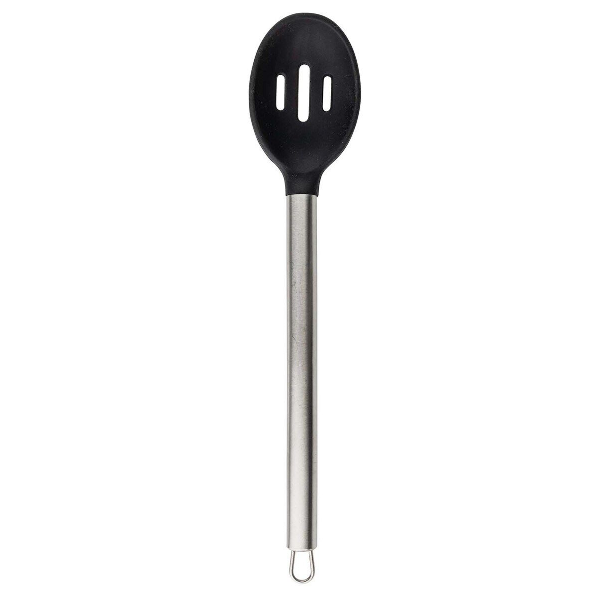 Silicone Slotted Spoon with Stainless Handle