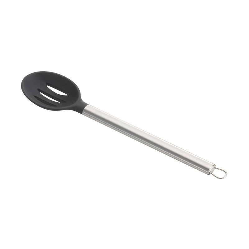 Silicone Slotted Spoon with Stainless Handle