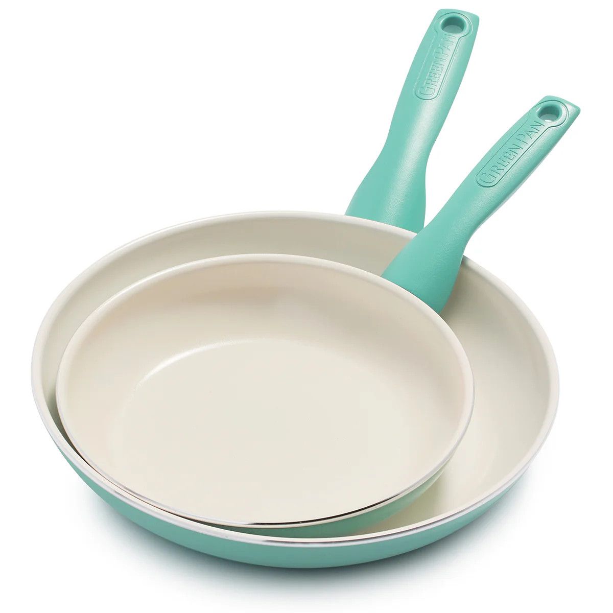 10" Turquoise Ceramic Frying Pan