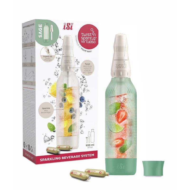 Sage Twist &amp; Sparkle Soda Maker Set